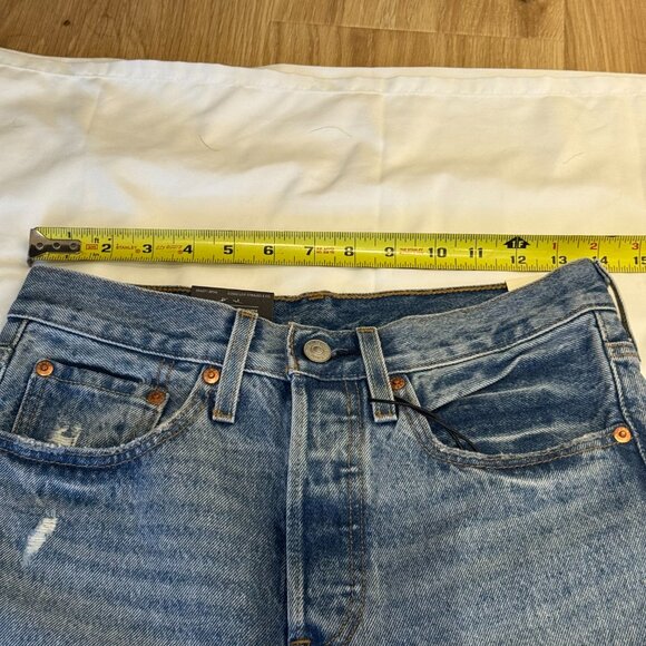 Levi's 501 Distressed High Rise Skinny Jeans - 26x28 - Picture 6 of 11